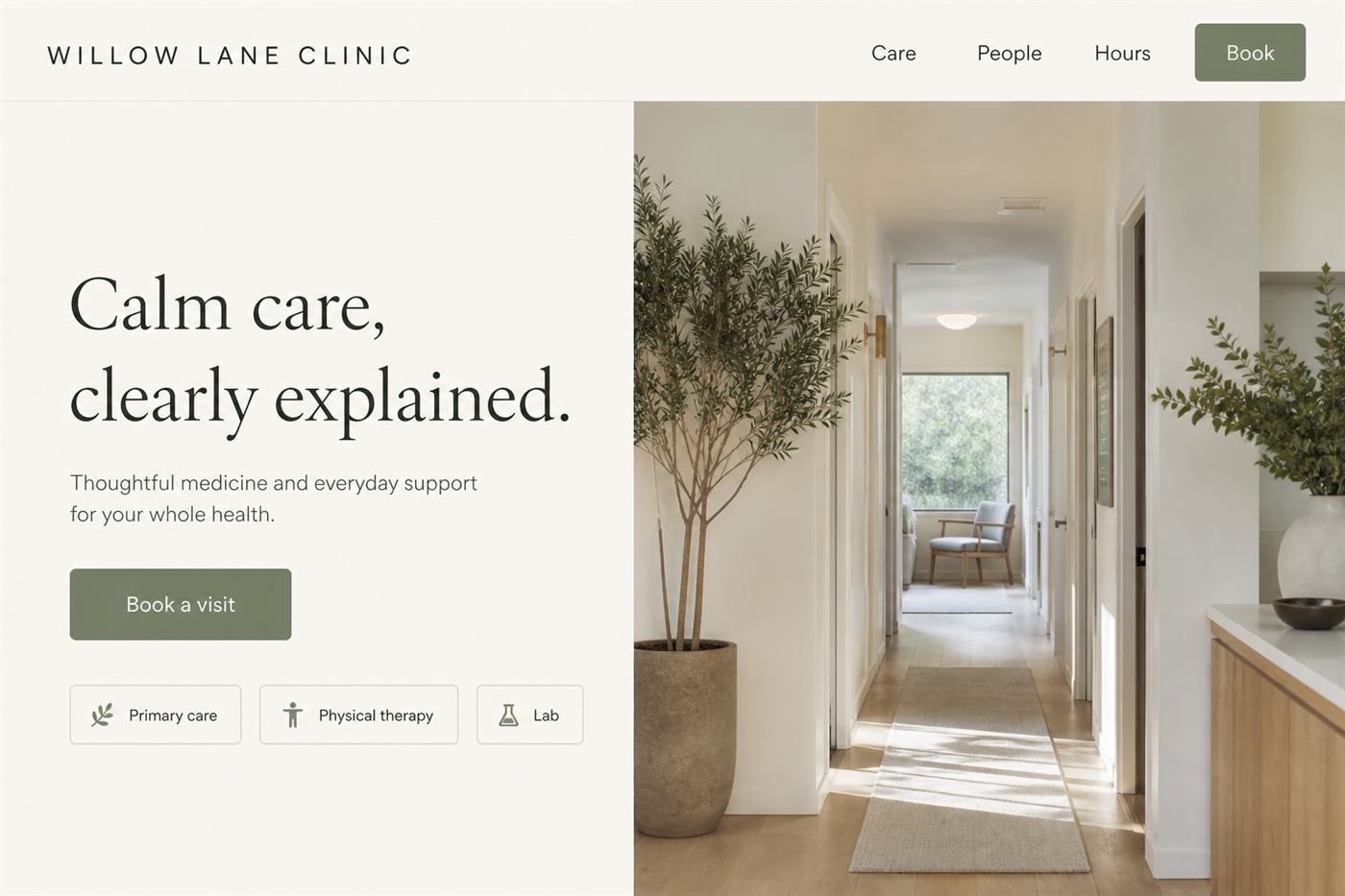 Willow Lane Clinic — custom Clinic website