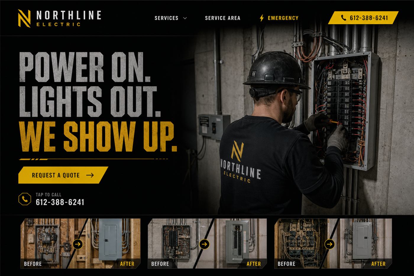 Custom contractor website