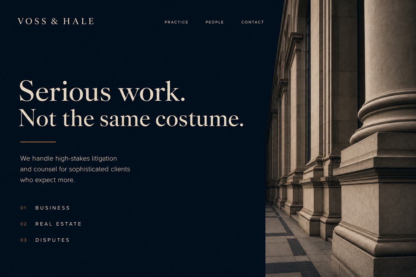 Voss & Hale — custom Professional website