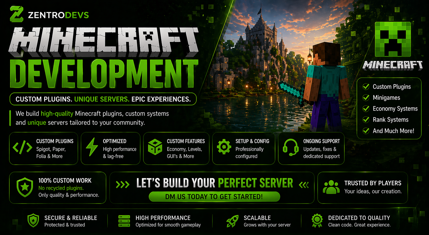 Minecraft service banner